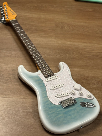 Soloking MS-1 Artisan Quilt SSS with Rosewood FB in Larimar Nafiri Special Run