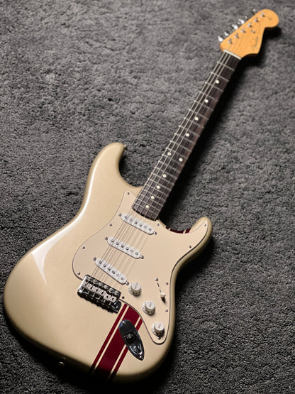 Fender John Mayer Signature Stratocaster Shoreline Gold with Burgundy Racing Stripe SE01716 (USED)
