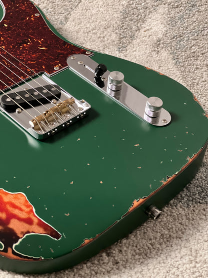 Dhatarattha Performance DTL in Sherwood Green Over Sunburst with RW FB and Nitrocellulose Lacquer