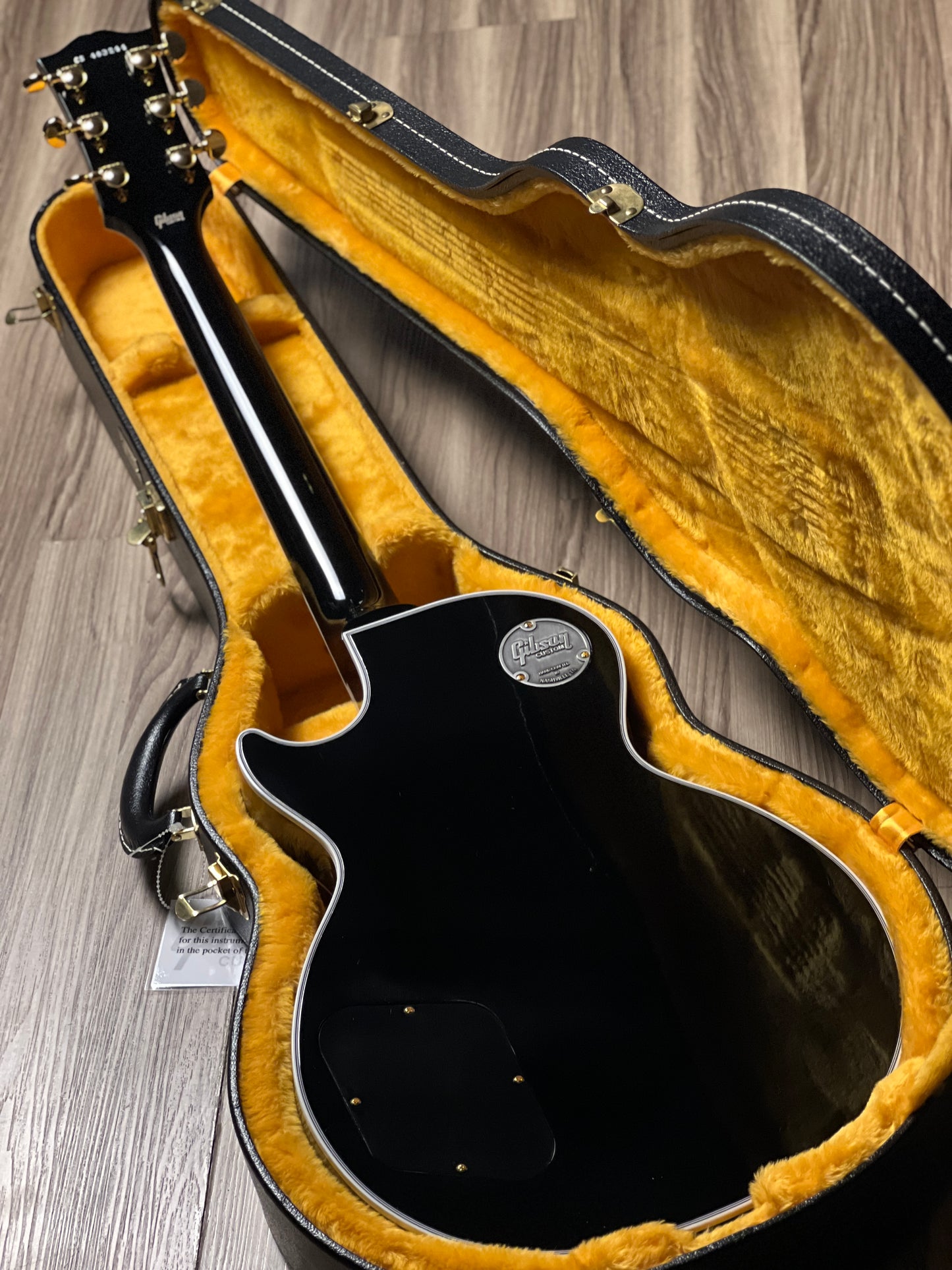 Gibson Les Paul Custom w/Ebony Fingerboard Gloss in Ebony w/Case CS 403244