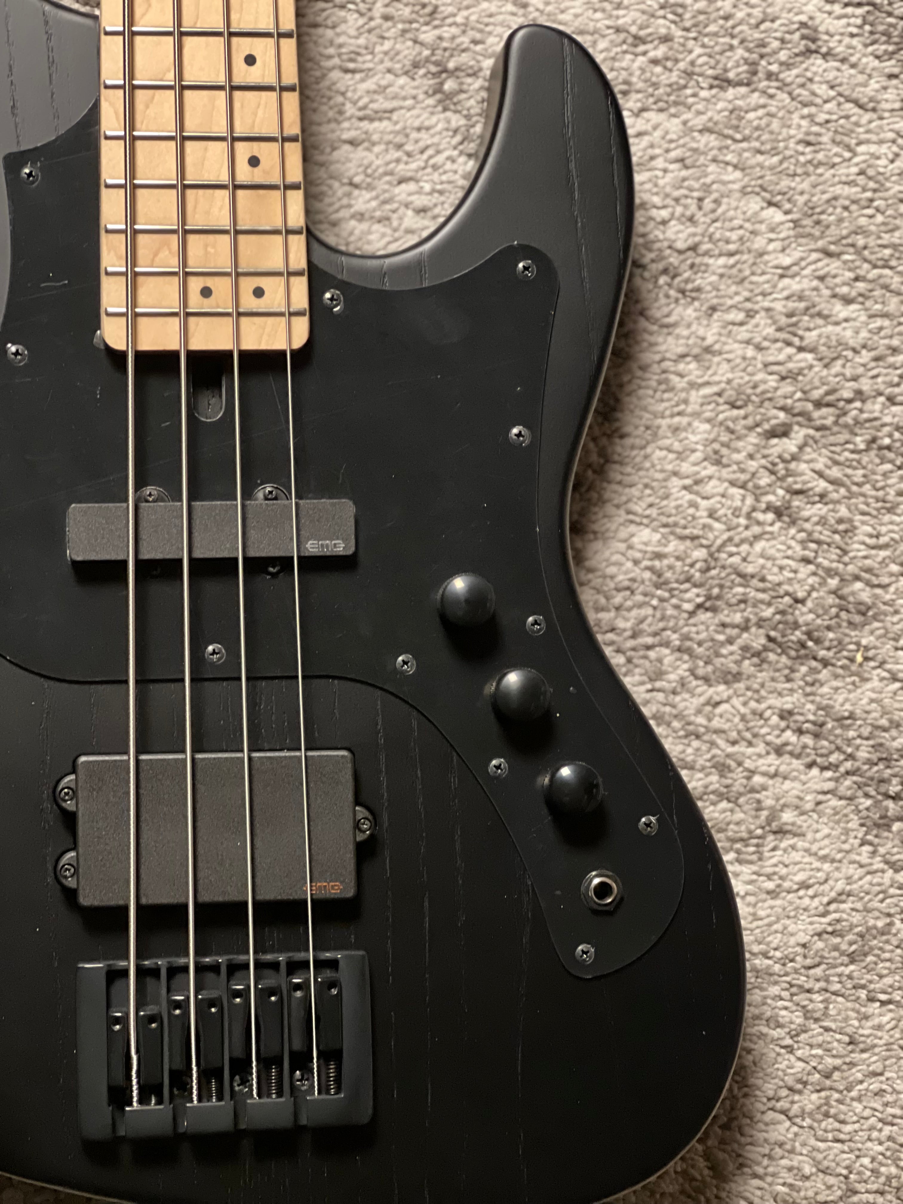 Fujigen FGN Mighty Jazz JMJ2-ASH-DEM/OPB in Open Pore Black