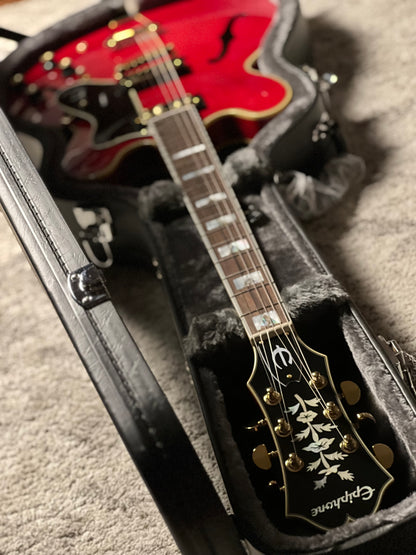 Epiphone Masterbilt Gem Archer Sheraton Electric Guitar in Cherry Red 26011512332