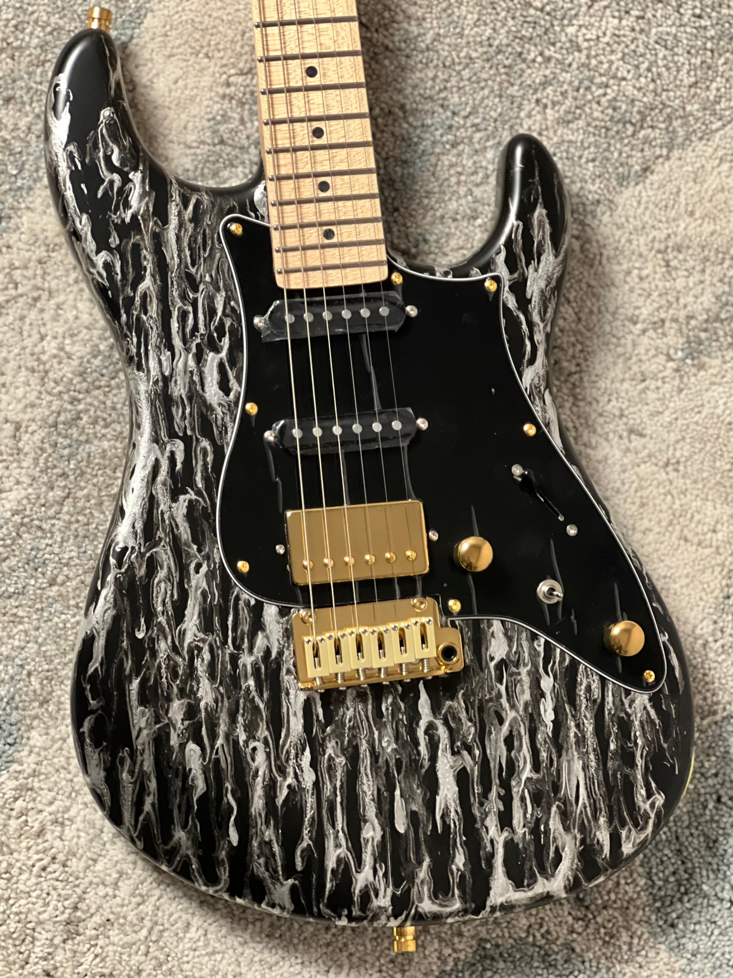 SLX X Dhatarattha Custom DST in Black Shmear with Maple FB
