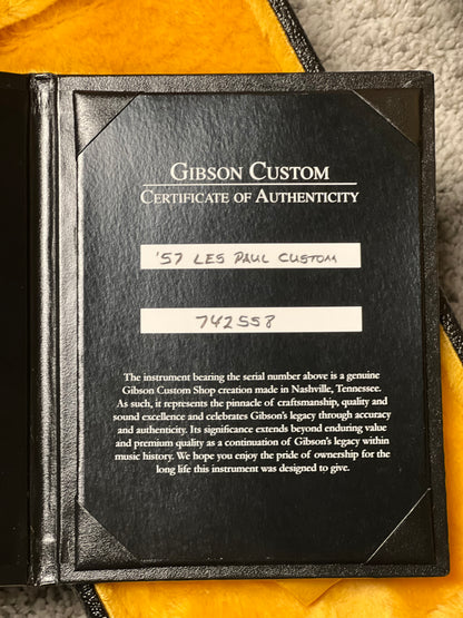 Gibson 1957 Les Paul Custom Reissue VOS - Ebony 2-Pickup 742558