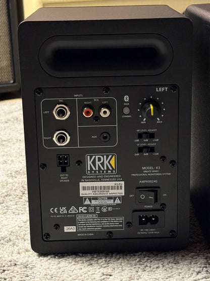 KRK Kreate 3 Powered Studio Monitors with 3.5" Woofer and Bluetooth (Pair)