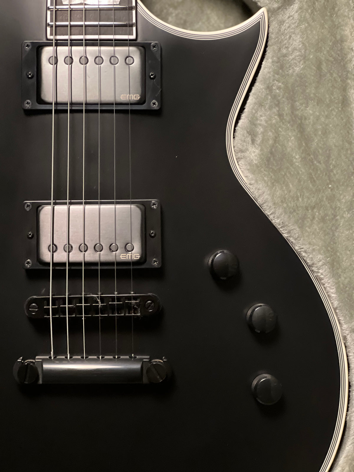 ESP E-II ECLIPSE-EMG in Black Satin ES6094253