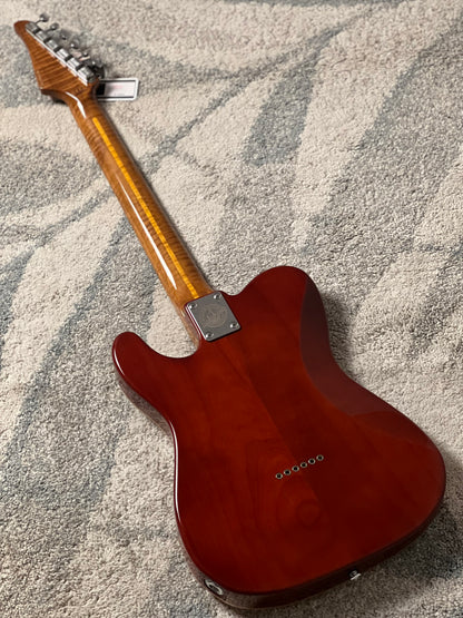 Soloking MT-1 FM 22 Artisan FMN with Roasted Flame Maple Neck in Amber Limited Edition JESCAR