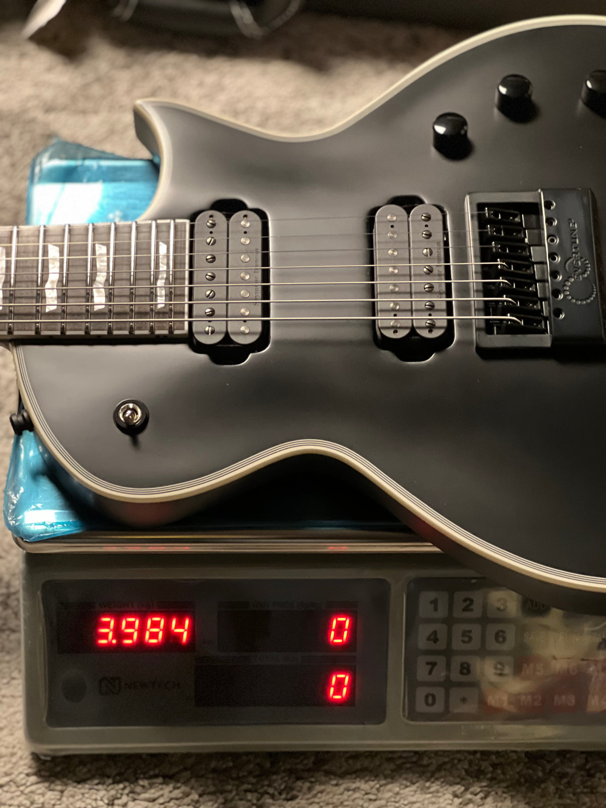 ESP E-II Eclipse-7 EverTune in Black Satin ES8195253