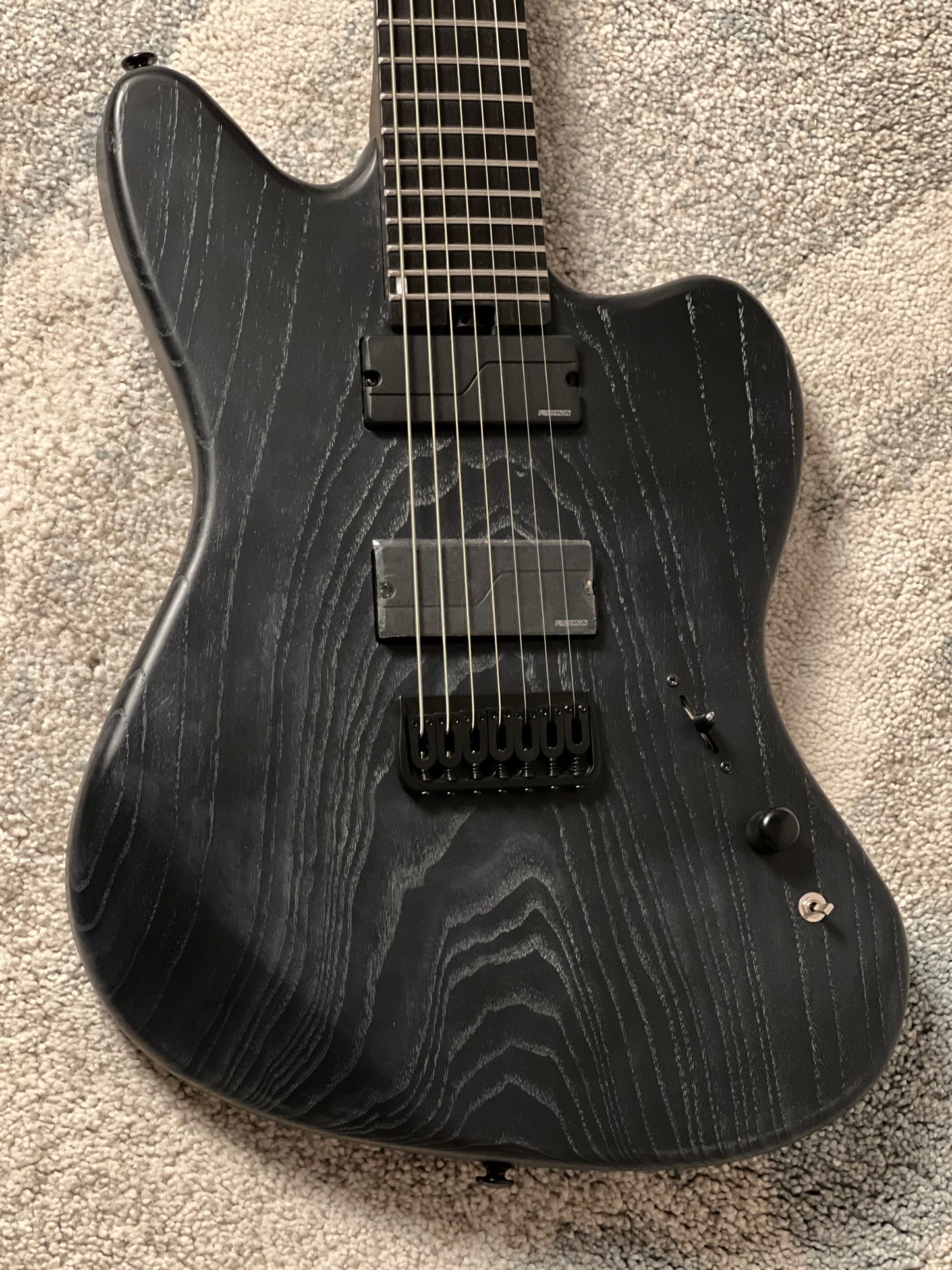 Soloking MJM-7 Custom Baritone HH with Fishman Fluence and Wenge Neck in Driftwood Black