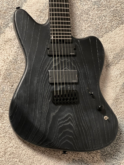 Soloking MJM-7 Custom Baritone HH with Fishman Fluence and Wenge Neck in Driftwood Black
