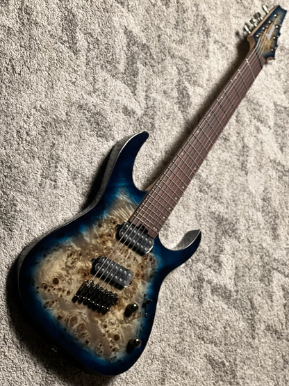 Ibanez RGMS7PB-CBS 7-String in Cosmic Blue Starburst