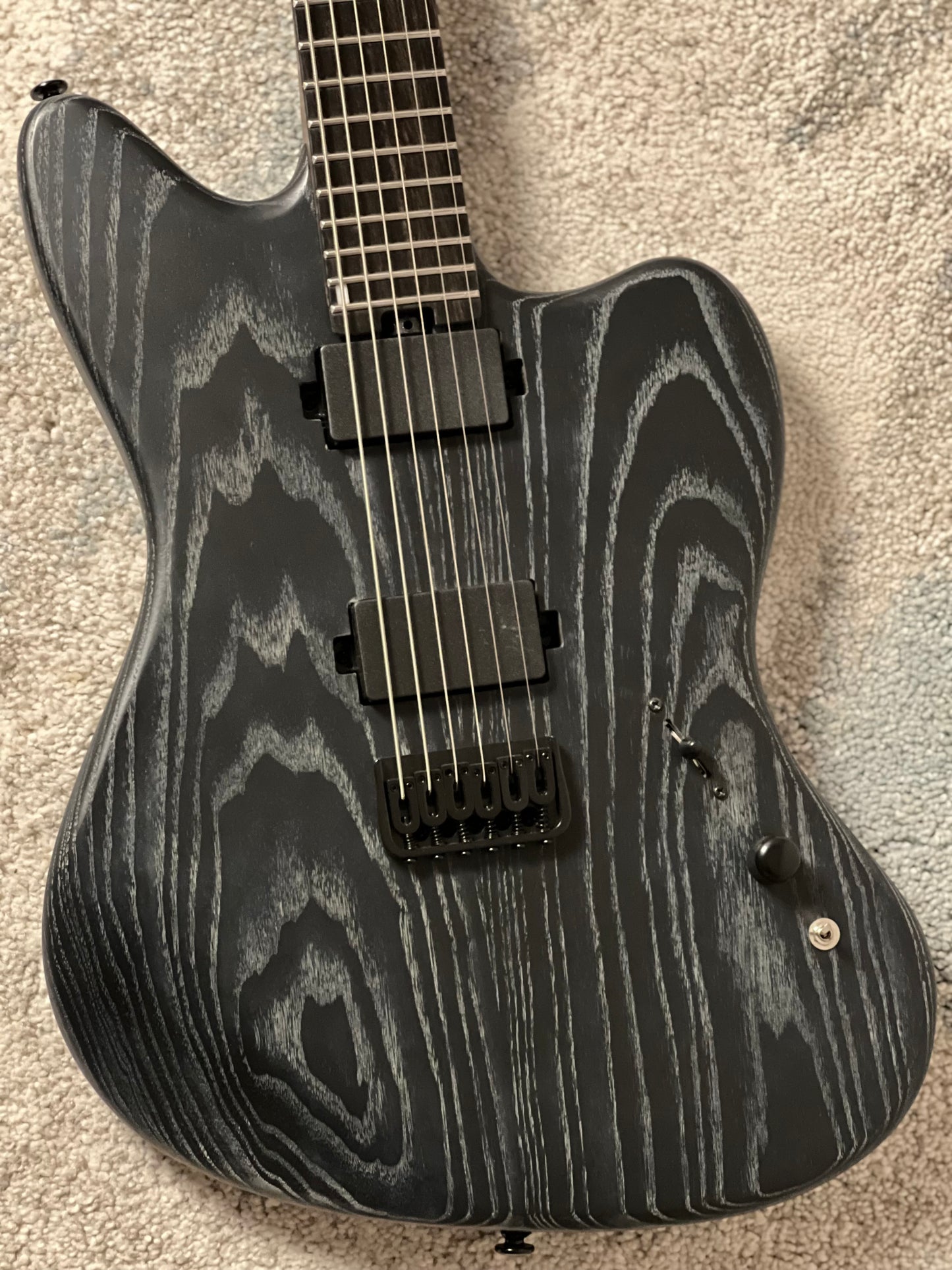 Soloking MJM-1 Custom Baritone HH with Wenge Neck in Driftwood Black