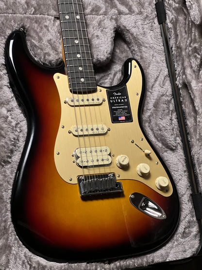 Fender American Ultra II Stratocaster HSS with Ebony FB in Ultraburst US240042659