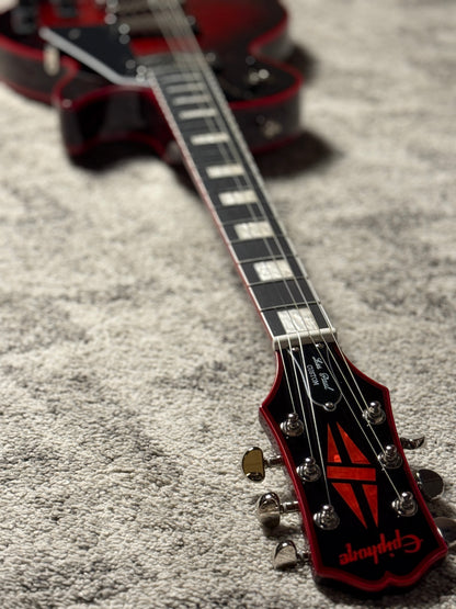 Epiphone Les Paul Custom Widow in Red Burst