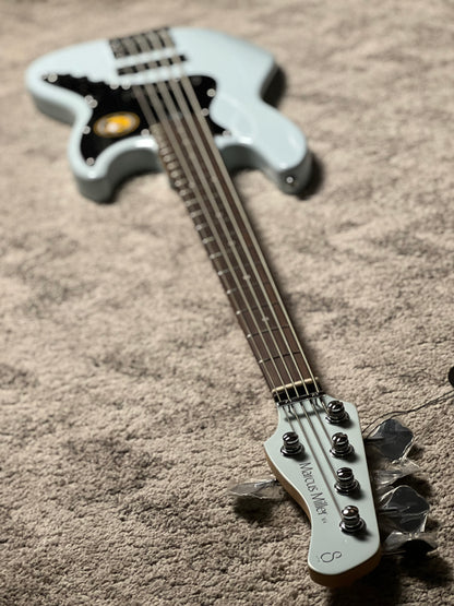 Sire Marcus Miller V3P Passive 5-String Bass Guitar in Sonic Blue