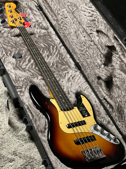 Fender American Ultra II Jazz Bass V Guitar with Ebony FB in Ultraburst US26005365