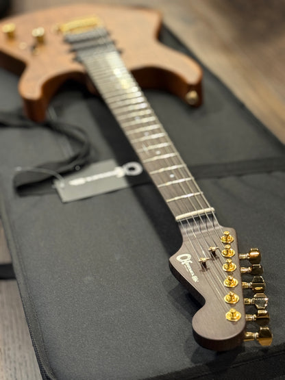 Charvel MJ DK24 HSH 2PT Mahogany w/ Figured Walnut with Streaky Ebony FB in Natural