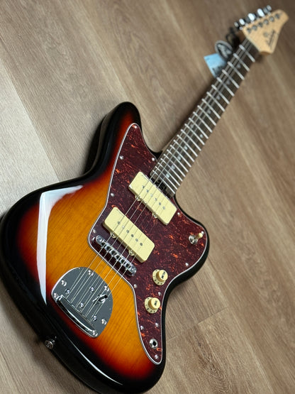 Soloking JM-1 Offset Special with Rosewood FB in 3-Tone Sunburst