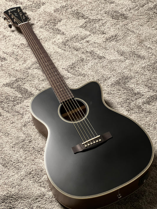 Cort Essence ES-OC4-BTSG Acoustic Guitar, Black Top Semi Gloss