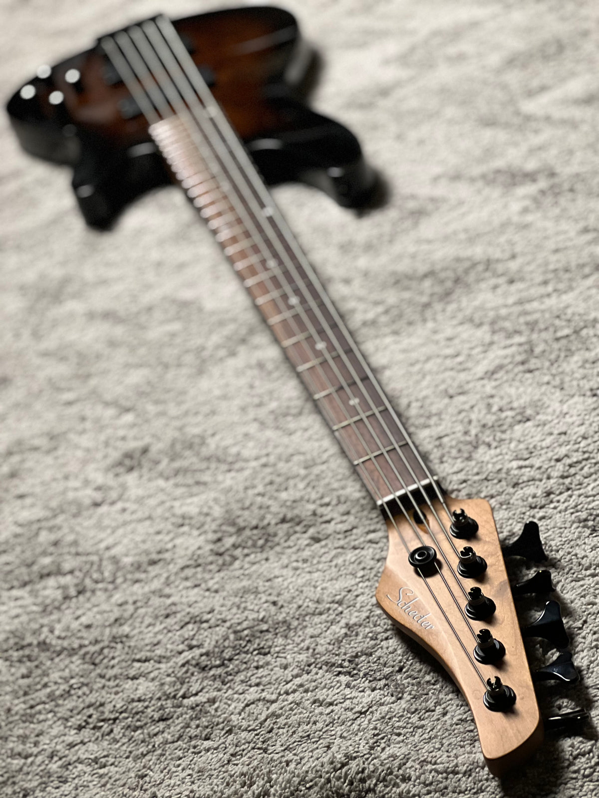Schecter C-5 Standard 5-string in Tobacco Burl