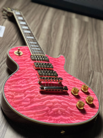 Soloking SLC60 T3 FM with 5A Quilt Top in Trans Pink