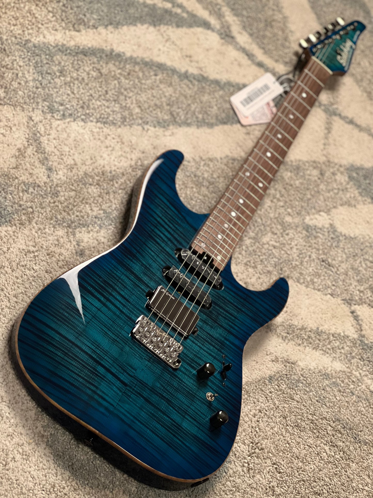 Soloking MS-1 Custom 24 HSS VT with Rosewood FB in Ultraviolet Blue Burst