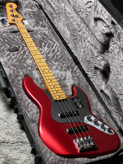 Fender American Ultra II Jazz Bass with Maple FB in Sinister Red