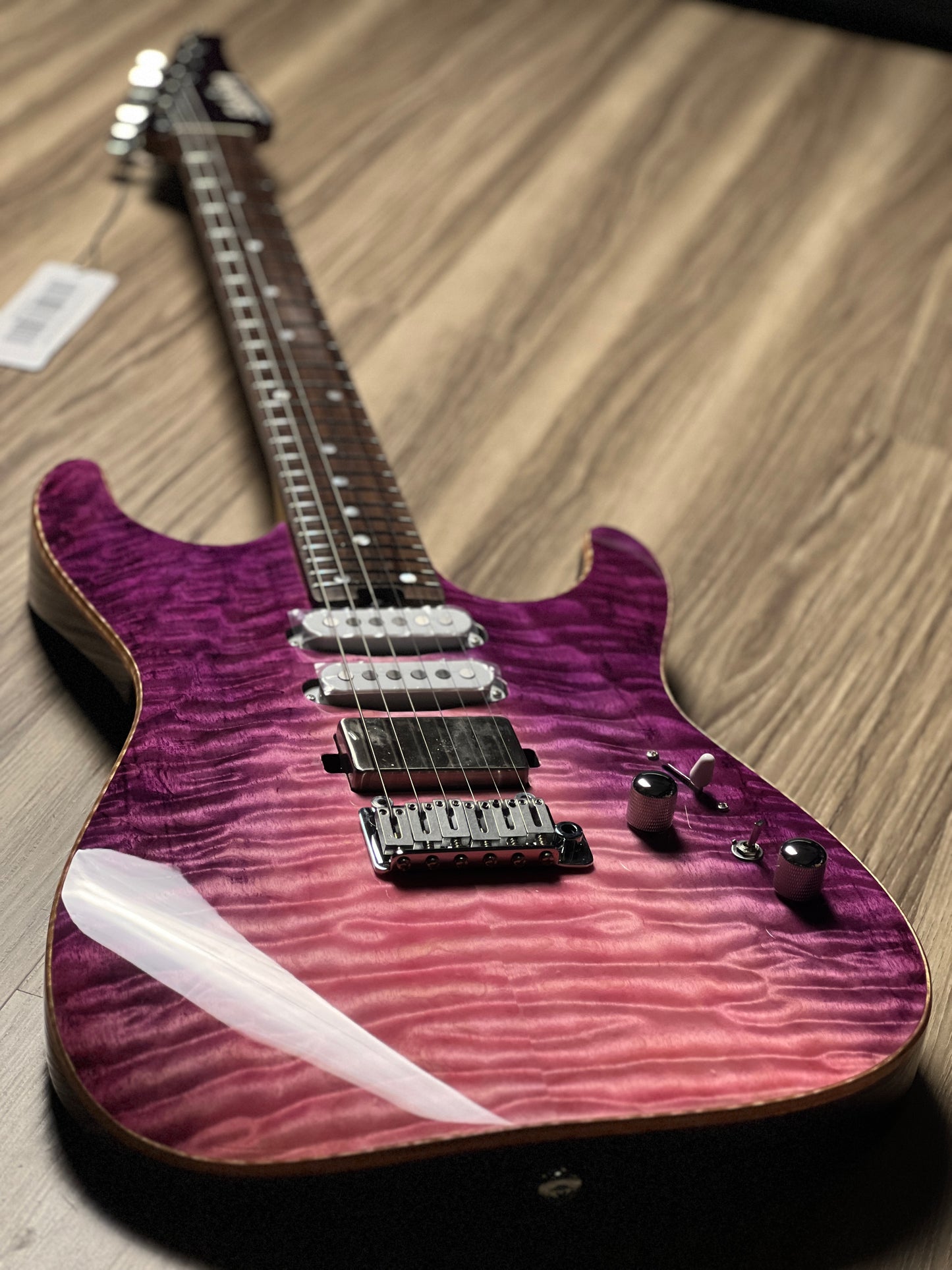 Soloking MS-1 Custom 24 HSS Quilt with Rosewood FB in Purple Wakesurf JESCAR