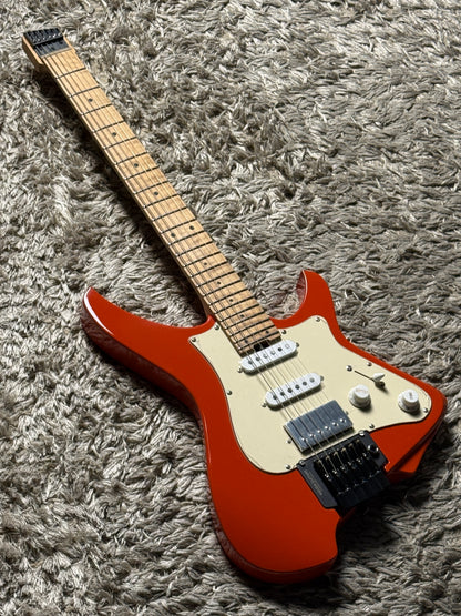 Aguda Musicboy Pro with Premium Roasted Flame Maple Neck in Capri Orange (B STOCK)