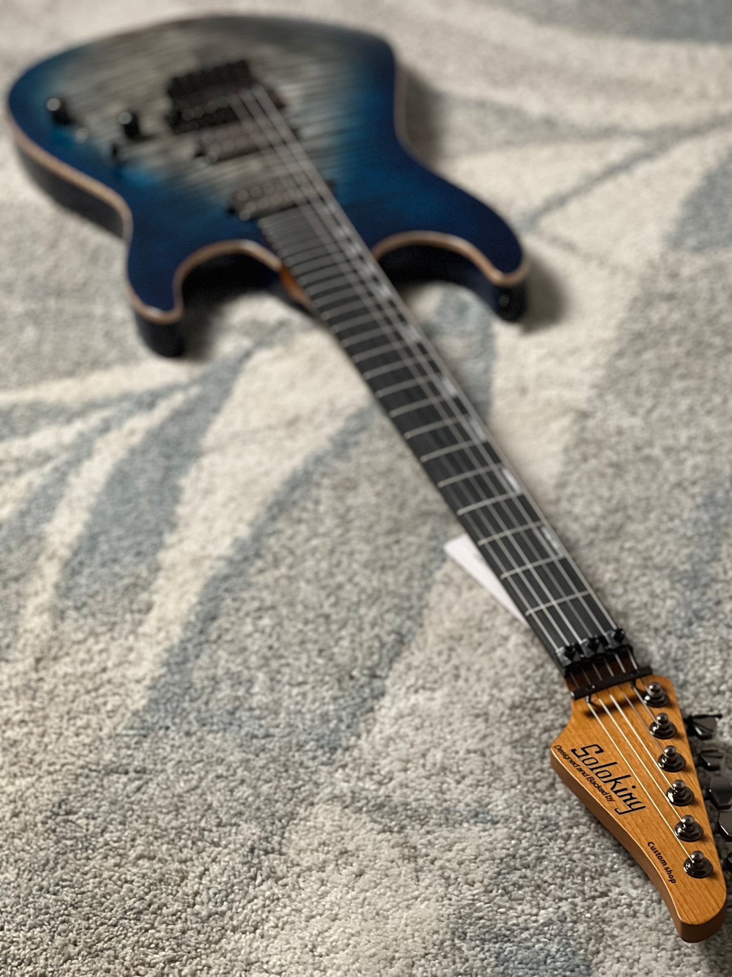 Soloking MS-1 Custom 24 HH FR Revenant in Black Aqua Burst