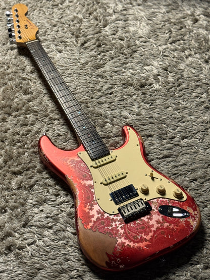 Dhatarattha Classic DST HSS in Pink Paisley with Rosewood FB and Nitrocellulose Lacquer Relic