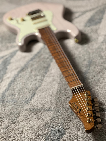 Soloking MS-1 Classic Ash FMN with Roasted Flame Maple Neck in White Blonde Limited Edition