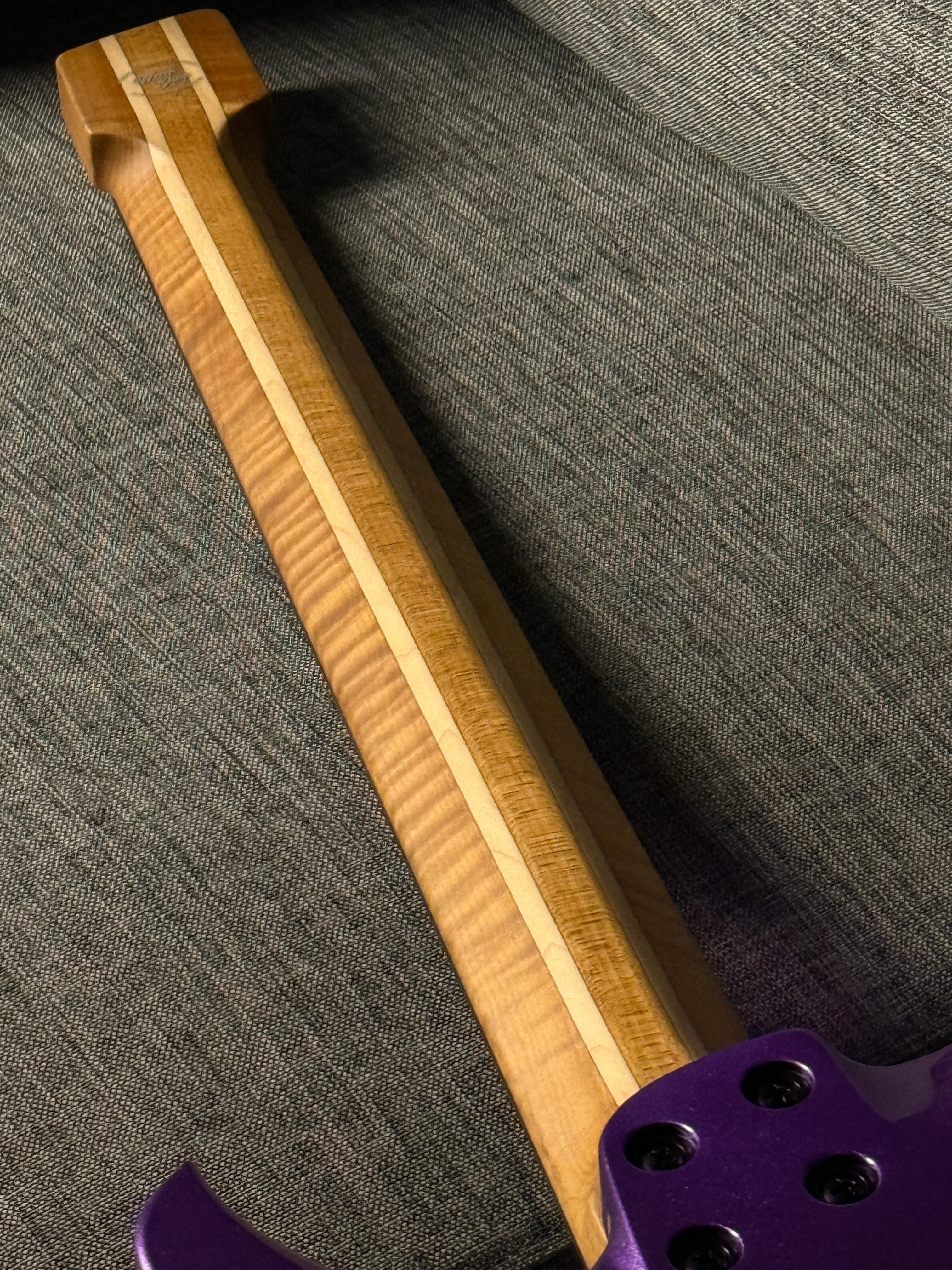 Aguda Black Hole in Cosmic Purple Metallic with Flame Maple Neck