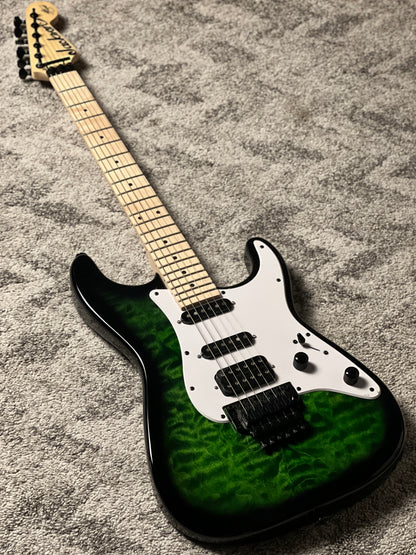 Jackson Adrian Smith SDXQ with Maple FB in Transparent Green Burst