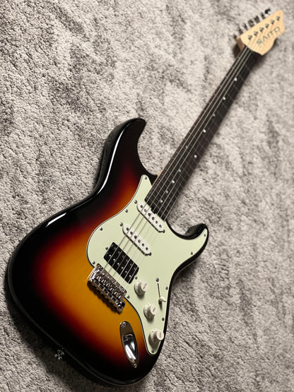 Saito S-622CS SSH Heritage with Rosewood in 3-Tone Sunburst with Mint Green PG 253195