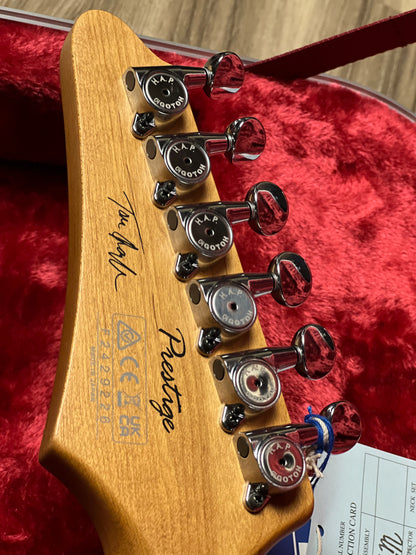 Ibanez TQM2-CUF Tom Quayle Signature  in Charcol Black Burst Flat with Case F2429226