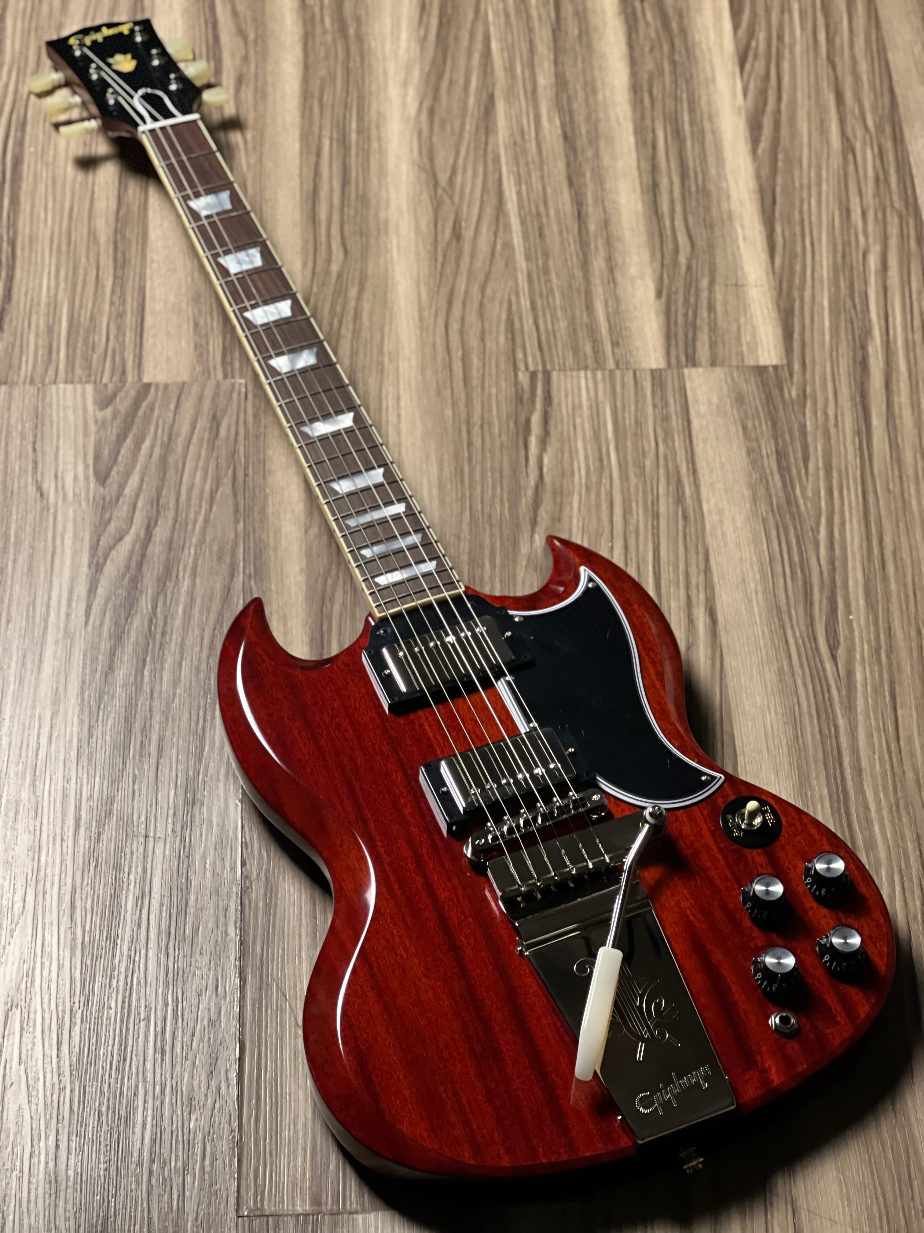 Epiphone 1964 SG Standard with Maestro Vibrola Reissu in Cherry