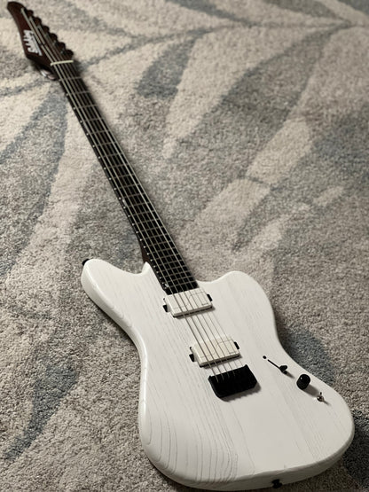 Soloking MJM-1 Custom Baritone HH with Fishman Fluence and Wenge Neck in Open Pore White