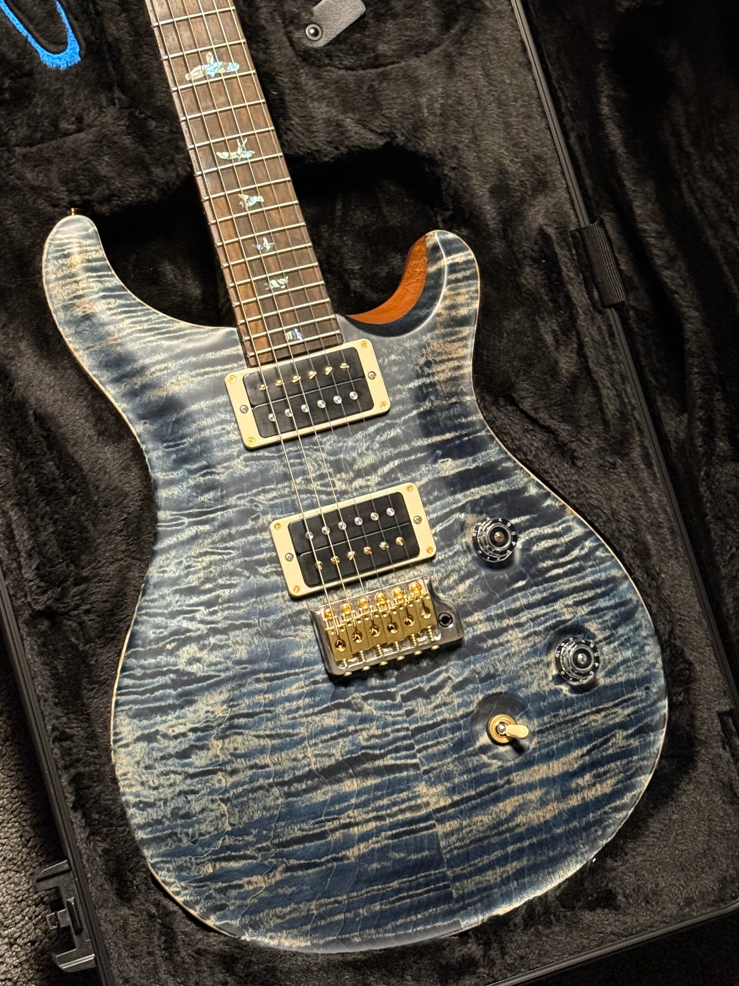 PRS Custom 24 Wood Library in Faded Whale Blue with Satin Stained Neck 0410573