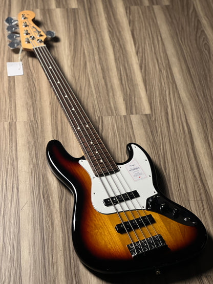 Fender Japan Hybrid II Jazz Bass V Guitar with RW FB in 3-Color Sunburst JD24002016