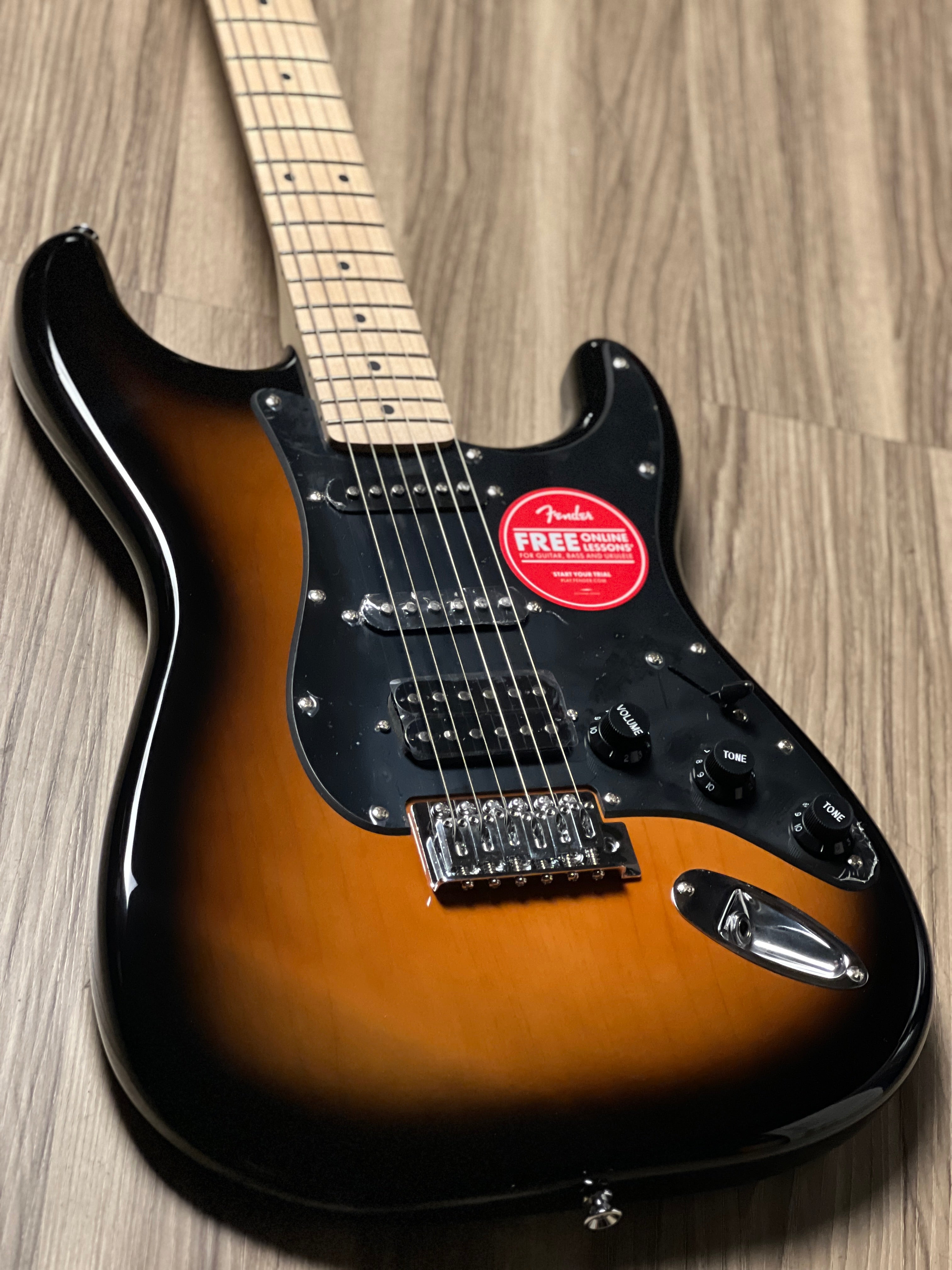 Squier FSR Sonic Stratocaster HSS with Black Pickguard and Maple FB in ...