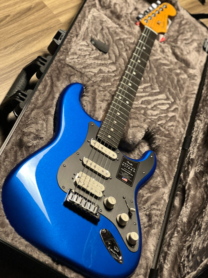 Fender American Ultra II Stratocaster HSS with Ebony FB in Noble Blue US240034640