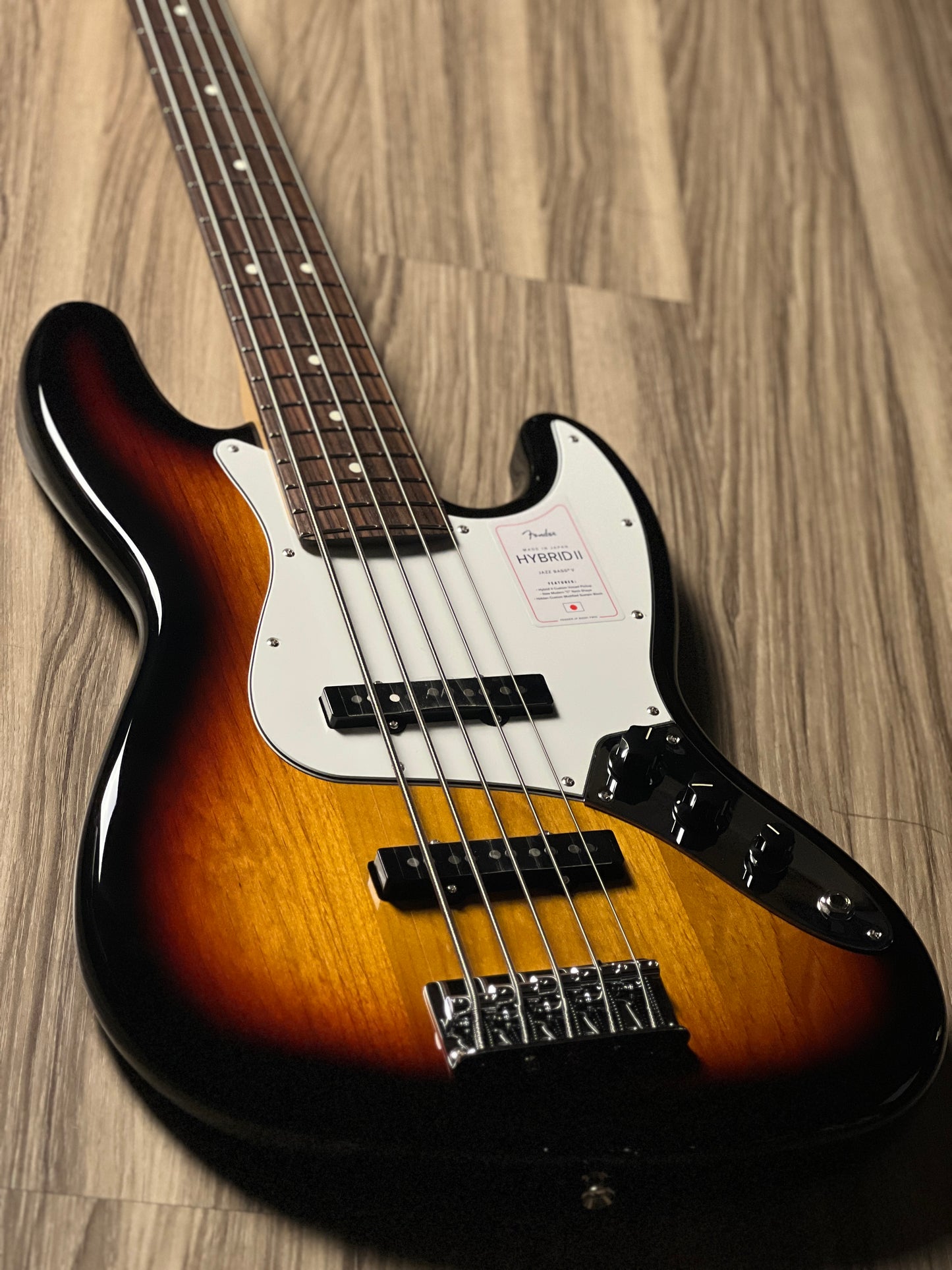 Fender Japan Hybrid II Jazz Bass V Guitar with RW FB in 3-Color Sunburst JD24002016