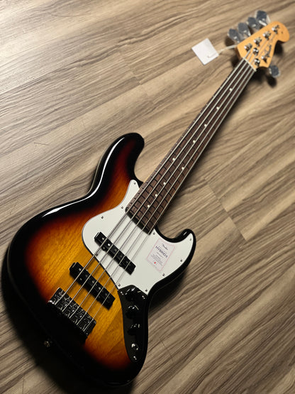 Fender Japan Hybrid II Jazz Bass V Guitar with RW FB in 3-Color Sunburst JD24002016