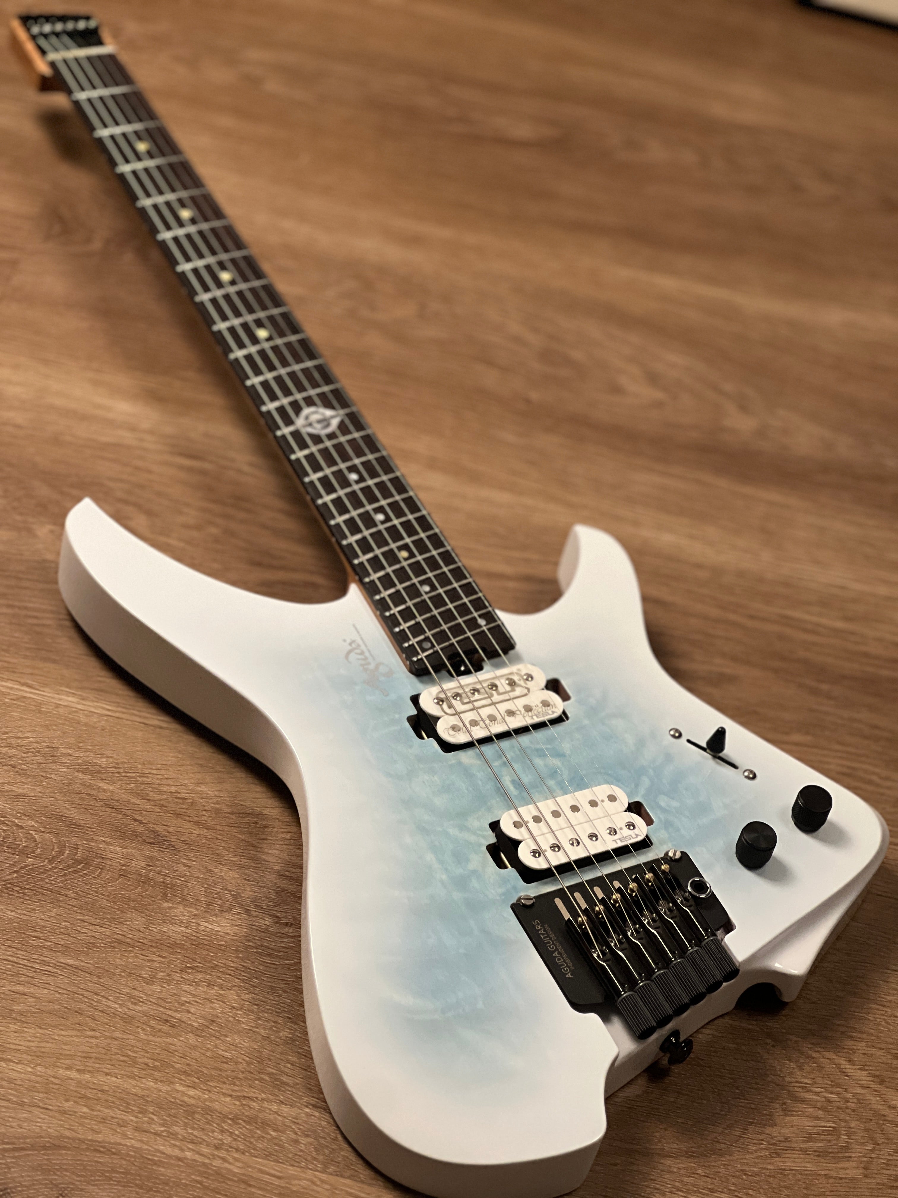 Aguda Black Hole Custom 7-String in Satin White (2025 Version