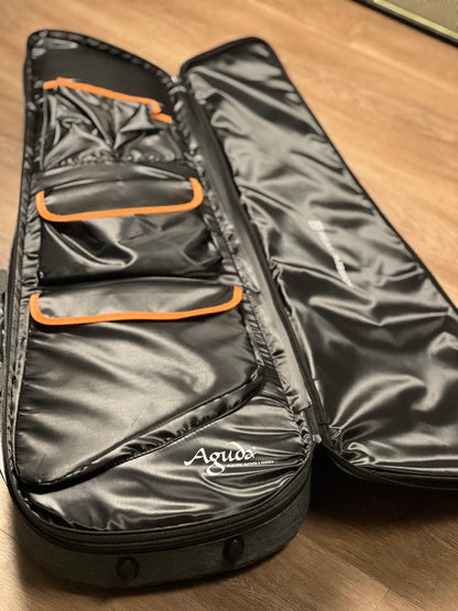 Aguda Musicboy with Premium Glossy Roasted Flame Maple Neck in in Seafoam Green 1