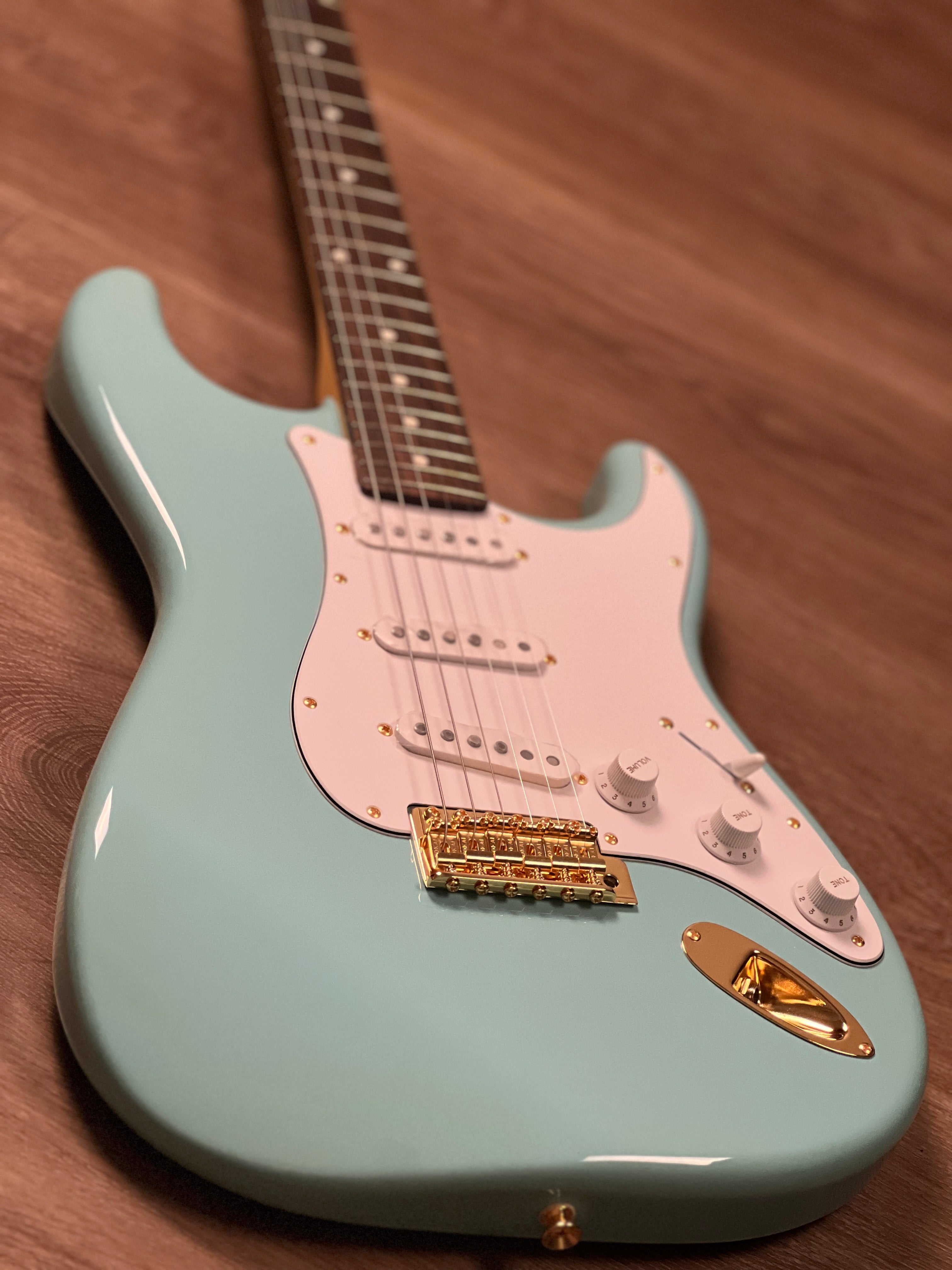Tokai Japan Goldstar Sound AST-101G/R in Sonic Blue with Gold
