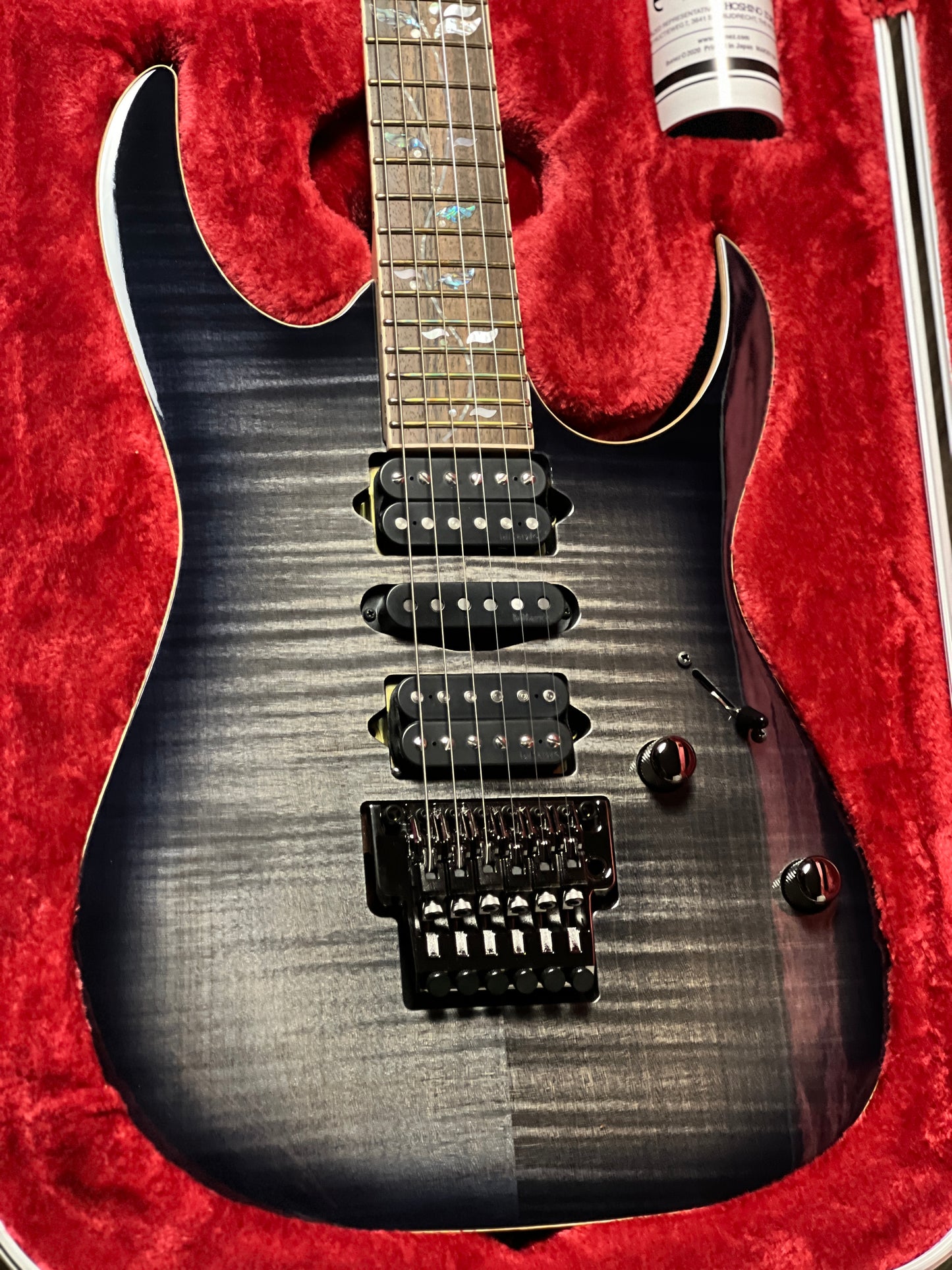 Ibanez J Custom RG8570 w/Case in Black Rutile F2403202