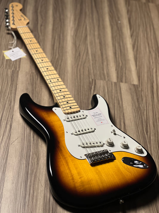 Fender Japan Traditional II 50s Stratocaster with Maple FB in 2 Tone Sunburst JD22023608