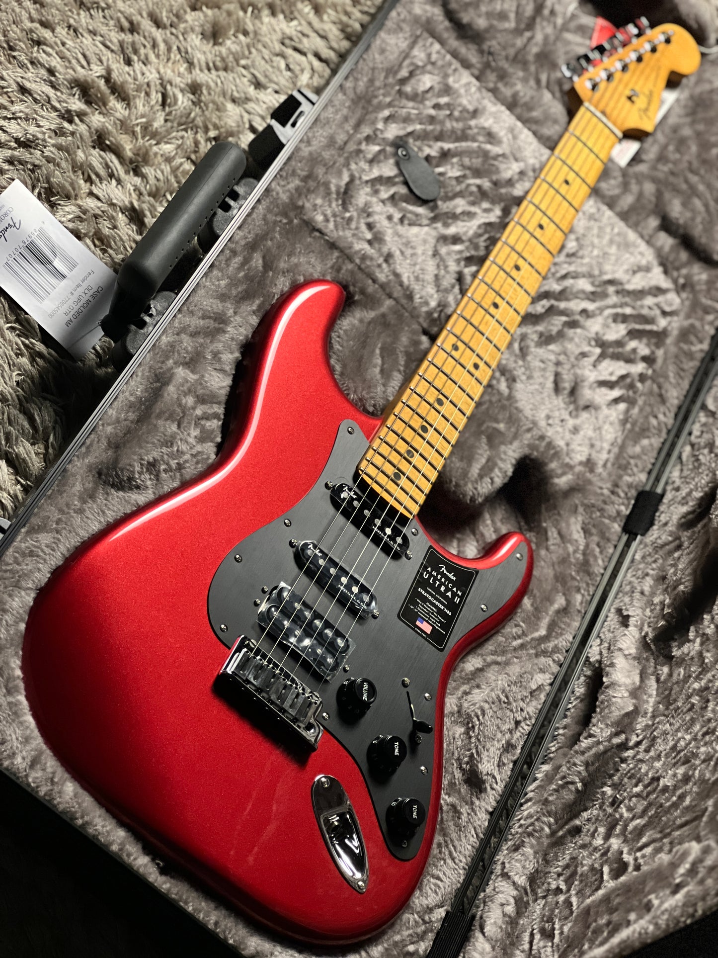 Fender American Ultra II Stratocaster HSS with Maple FB in Sinister Red US240038929